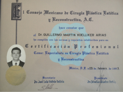 Dr- Koelliker certification